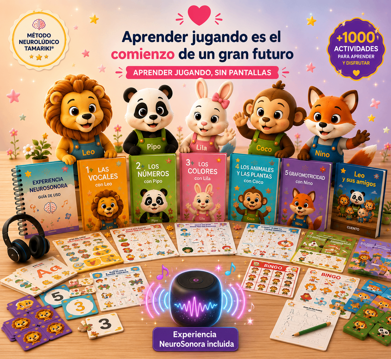 Colección Tamariki® Nivel 1: 5 libros, recursos y Experiencia NeuroSonora